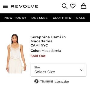 Seraphina Cami in Macadamia CAMI NYC NWT